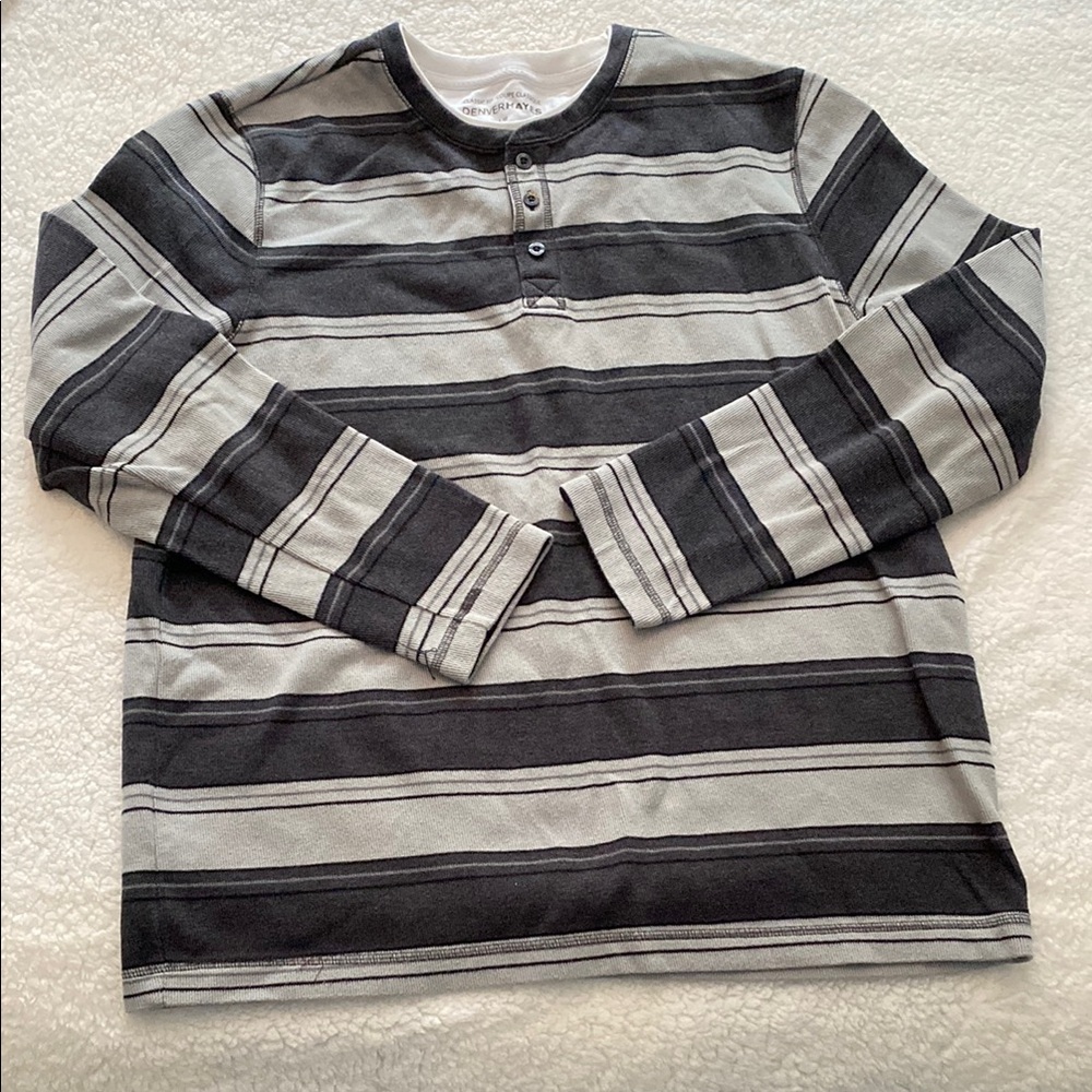 Denver Hayes Gray and Black Striped Jersey